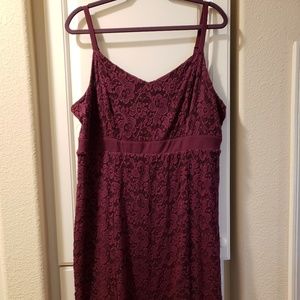 TORRID - BURGUNDY LACE DRESS Size 2